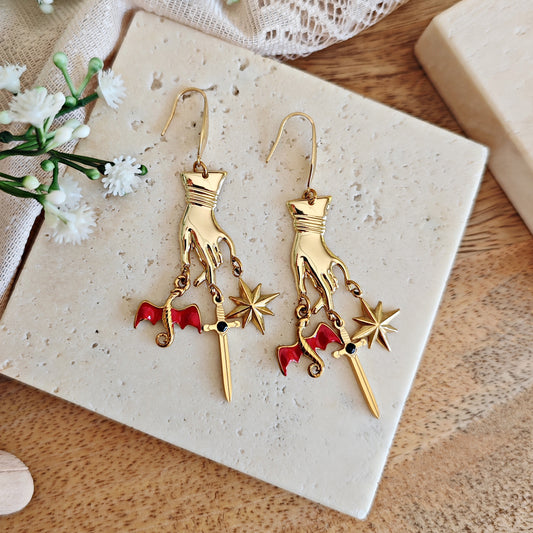 "Blood of the Pendragon" Earrings