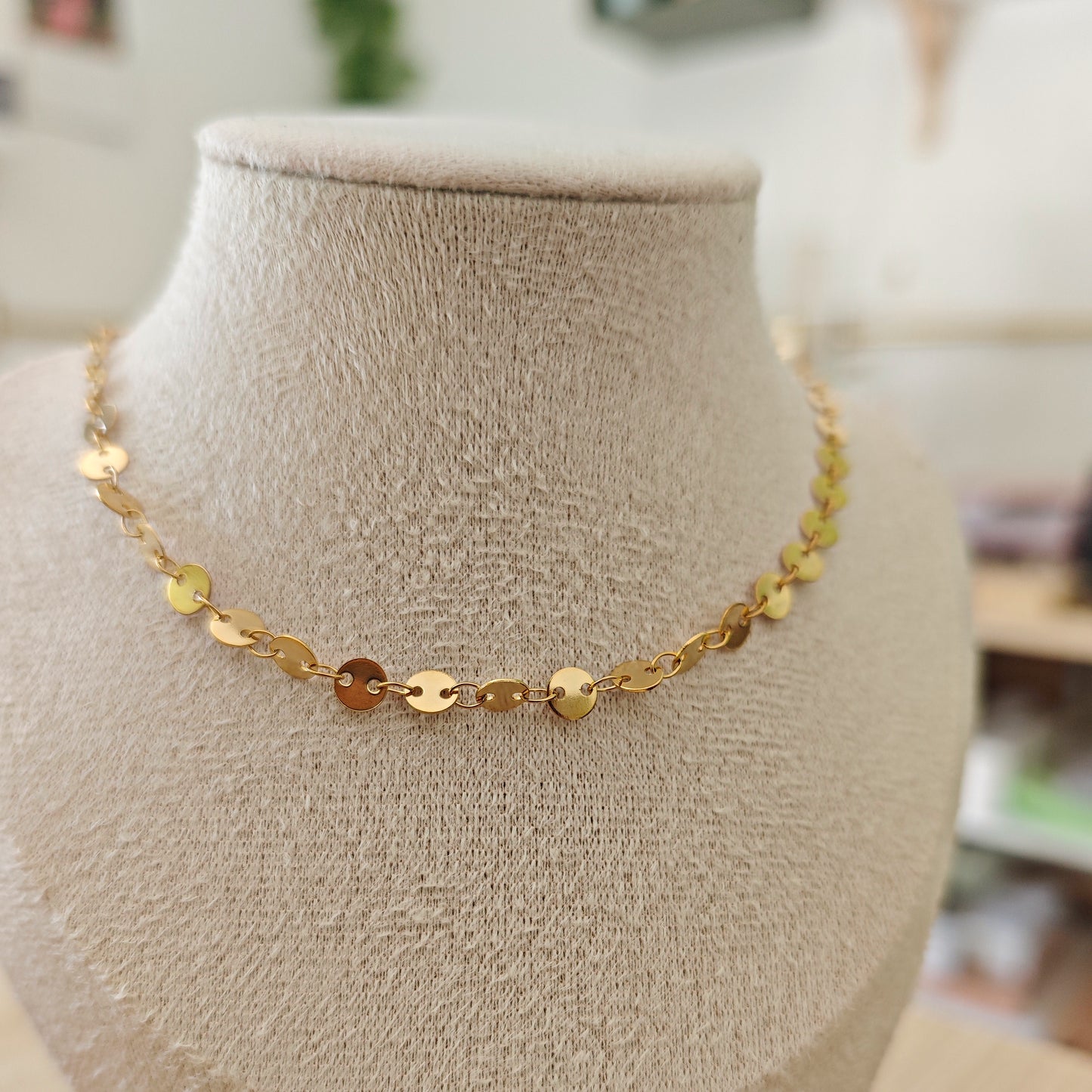 Choker "Old but Gold" in acciaio inox dorato