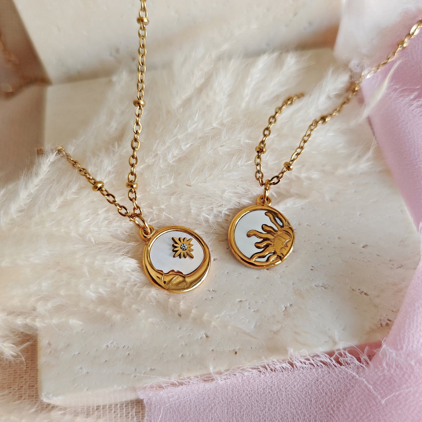 Collane friendship "My Sun" e "My Moon" in acciaio inox