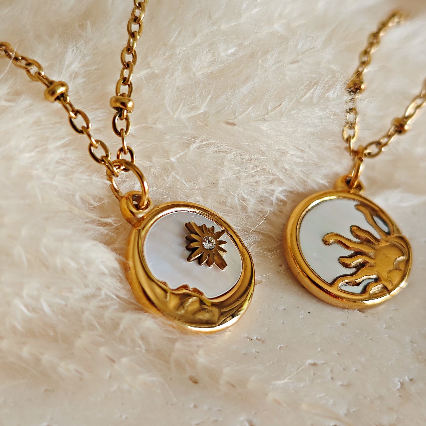 Collane friendship "My Sun" e "My Moon" in acciaio inox