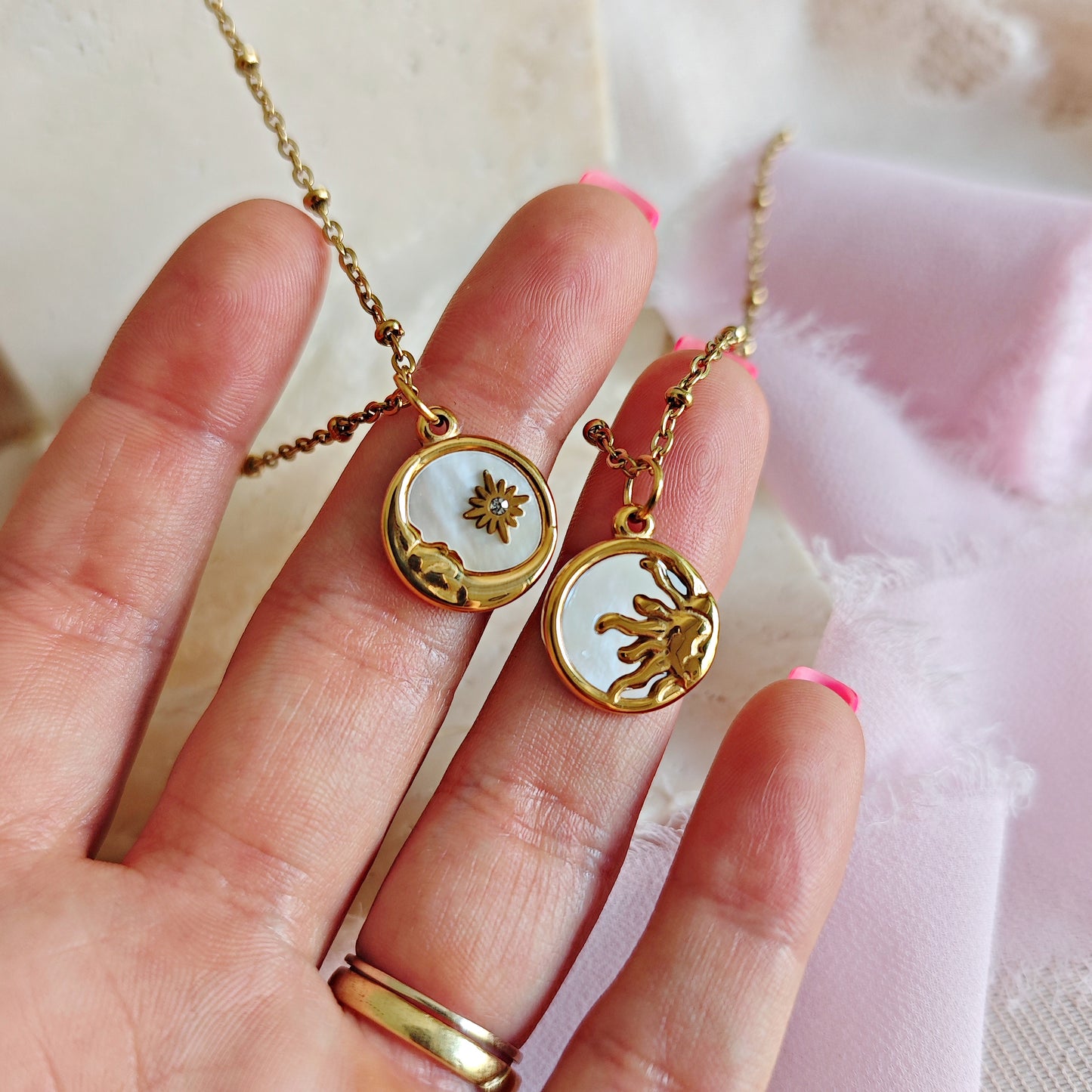 Collane friendship "My Sun" e "My Moon" in acciaio inox