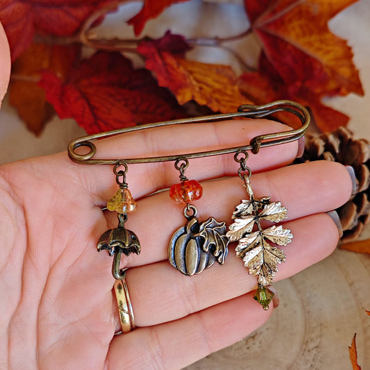 Spilla bronzata "A Little Autumn Spell"