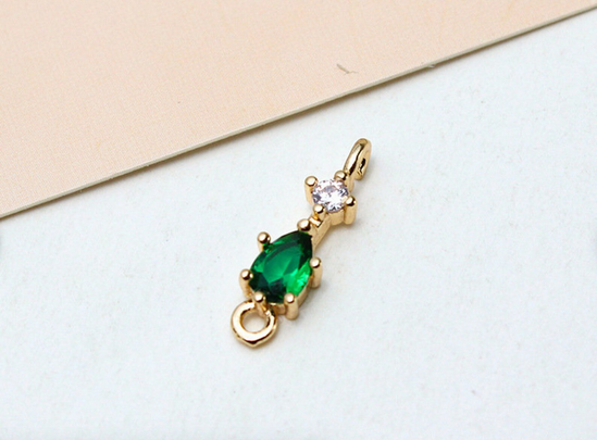 RISERVATO - Collana girocollo "Francesca" con cristalli verde bosco