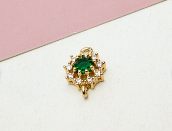 RISERVATO - Collana girocollo "Francesca" con cristalli verde bosco