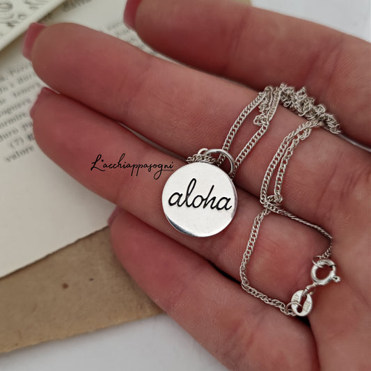 Sterling Silver "Aloha" necklace