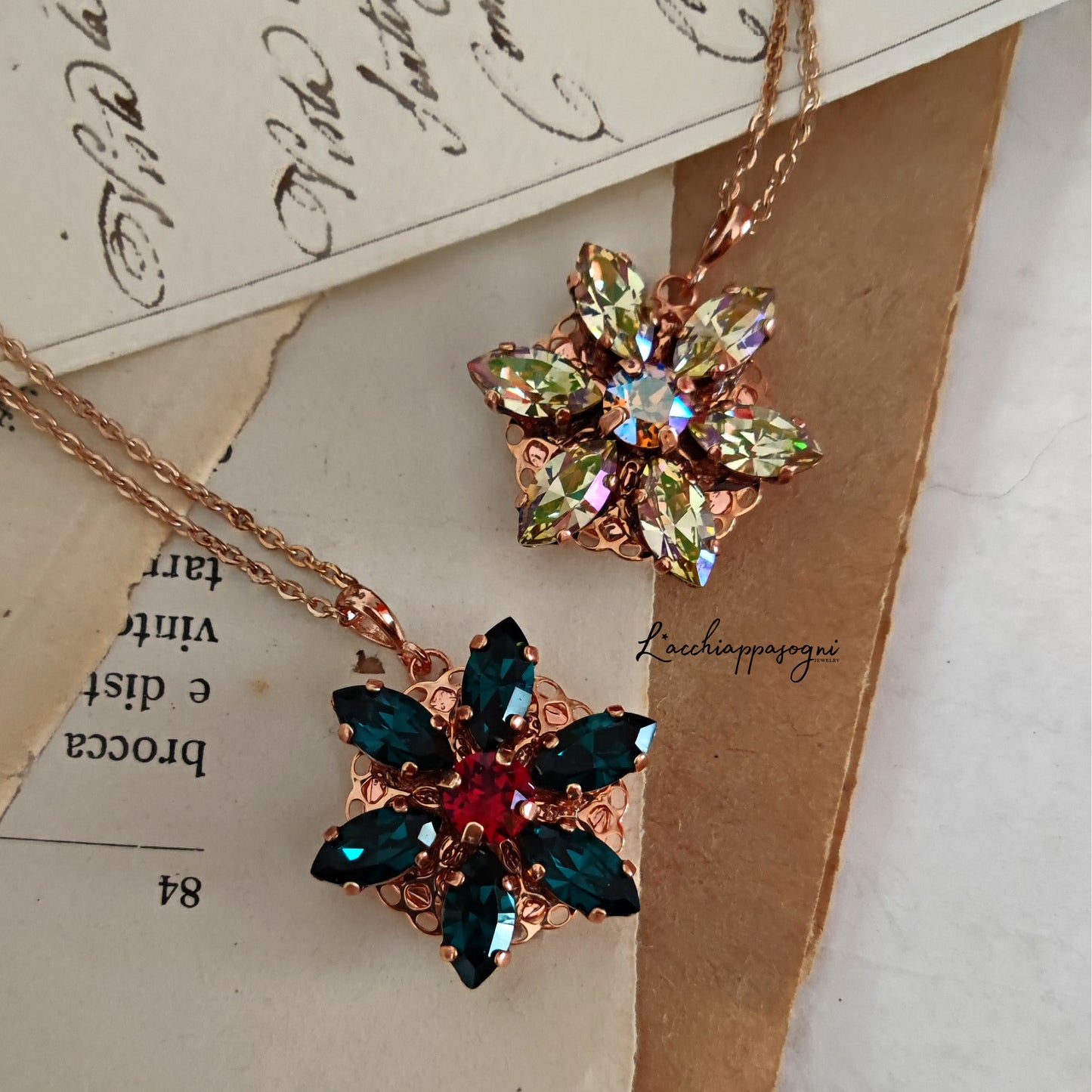 Anastasia ENGRAVED Necklace Together in Paris ROSE GOLD M
