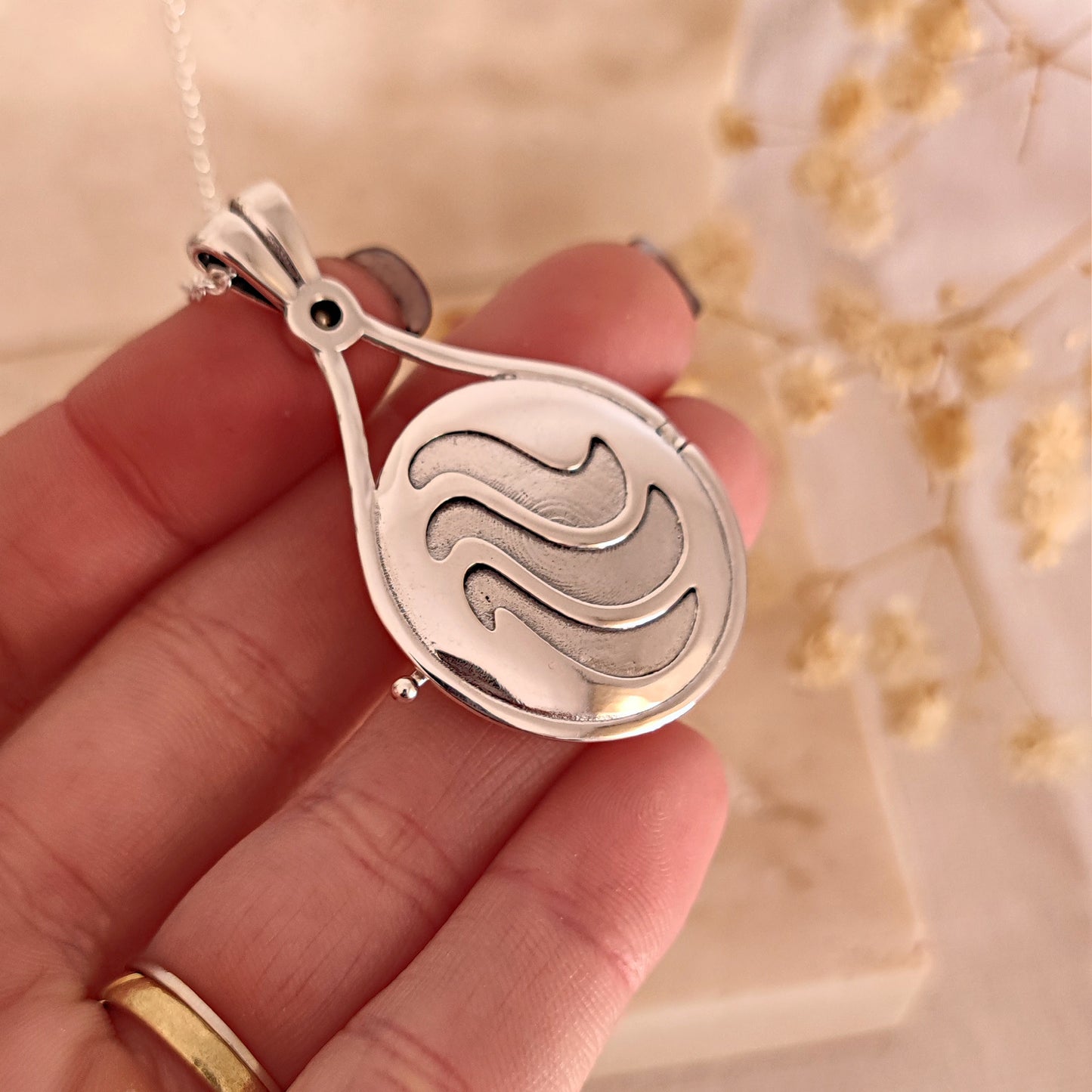 Handcrafted 925 Sterling Silver Mermaids Locket Necklace