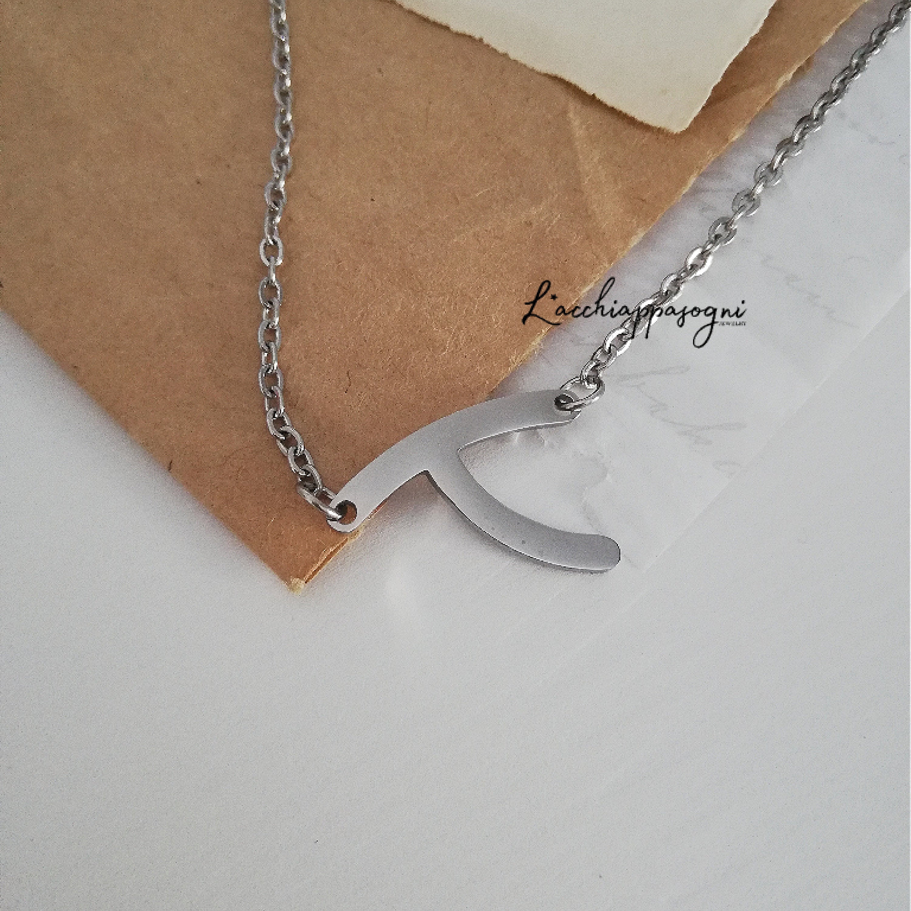 Lucky Wishbone Necklace – Lacchiappasognijewelry
